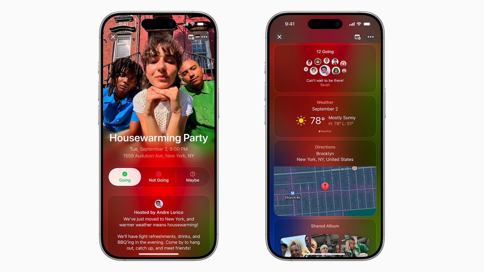 screenshot of apple invites
