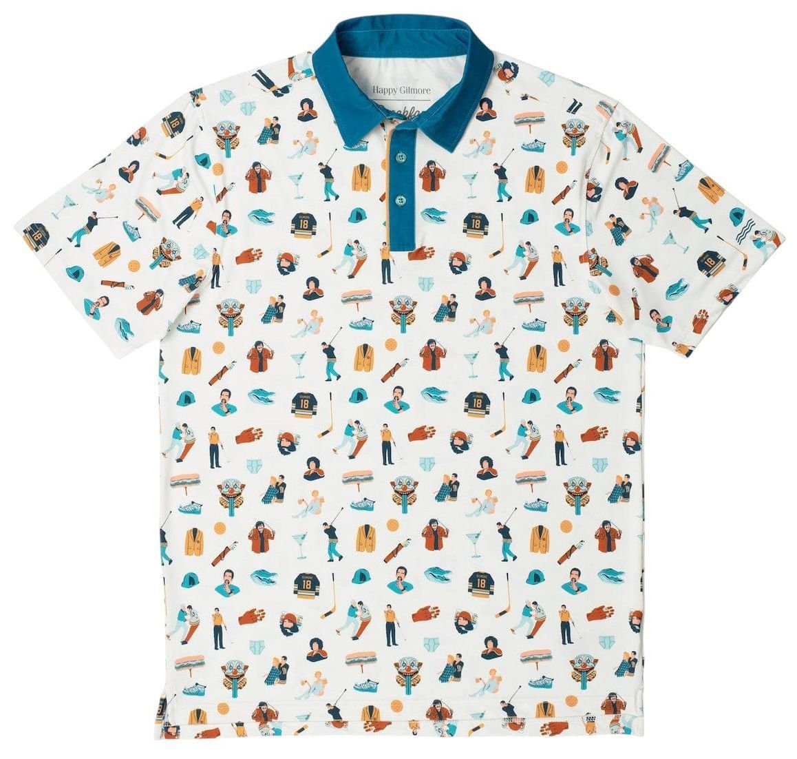  x Happy Gilmore Men’s “Happy Things” All-Day Golf Polo