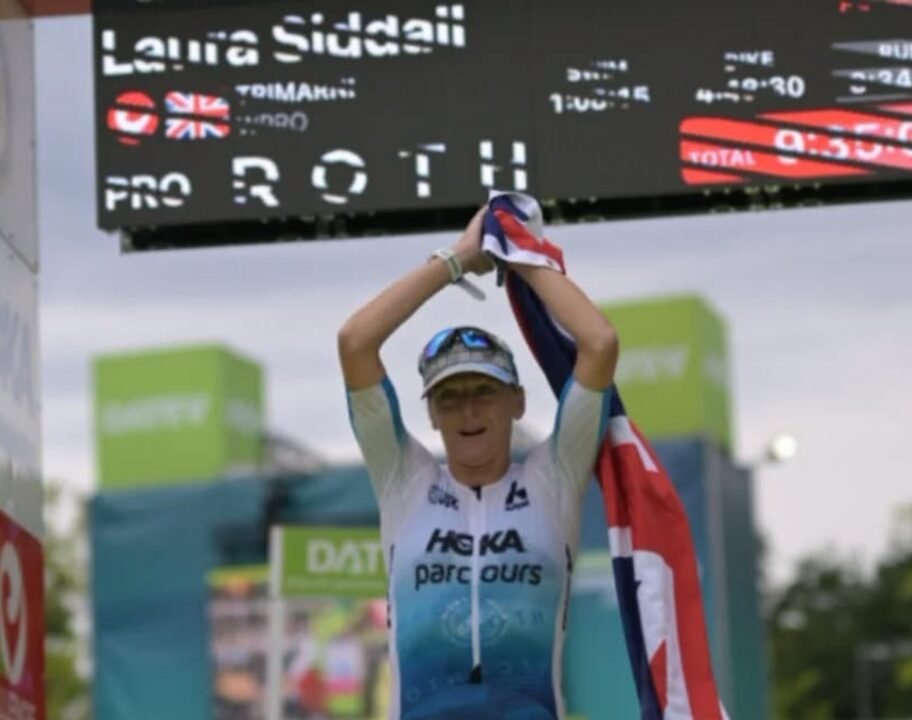 Laura Siddall Challenge Roth 2025 finish line