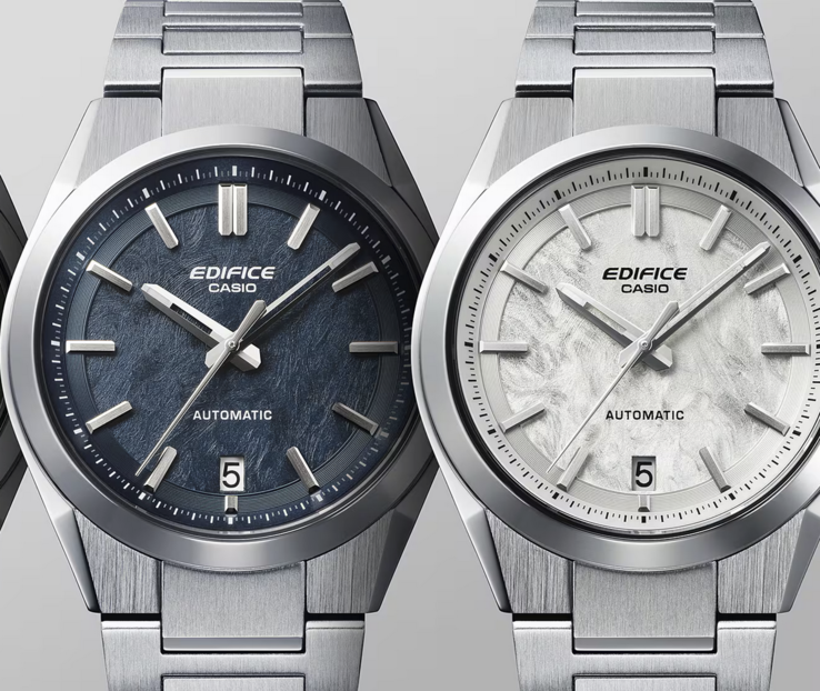 Pictured, from left to right - Casio Edifice EFK-100D-2A and the EFK-100D-7A. (Image source: Casio)