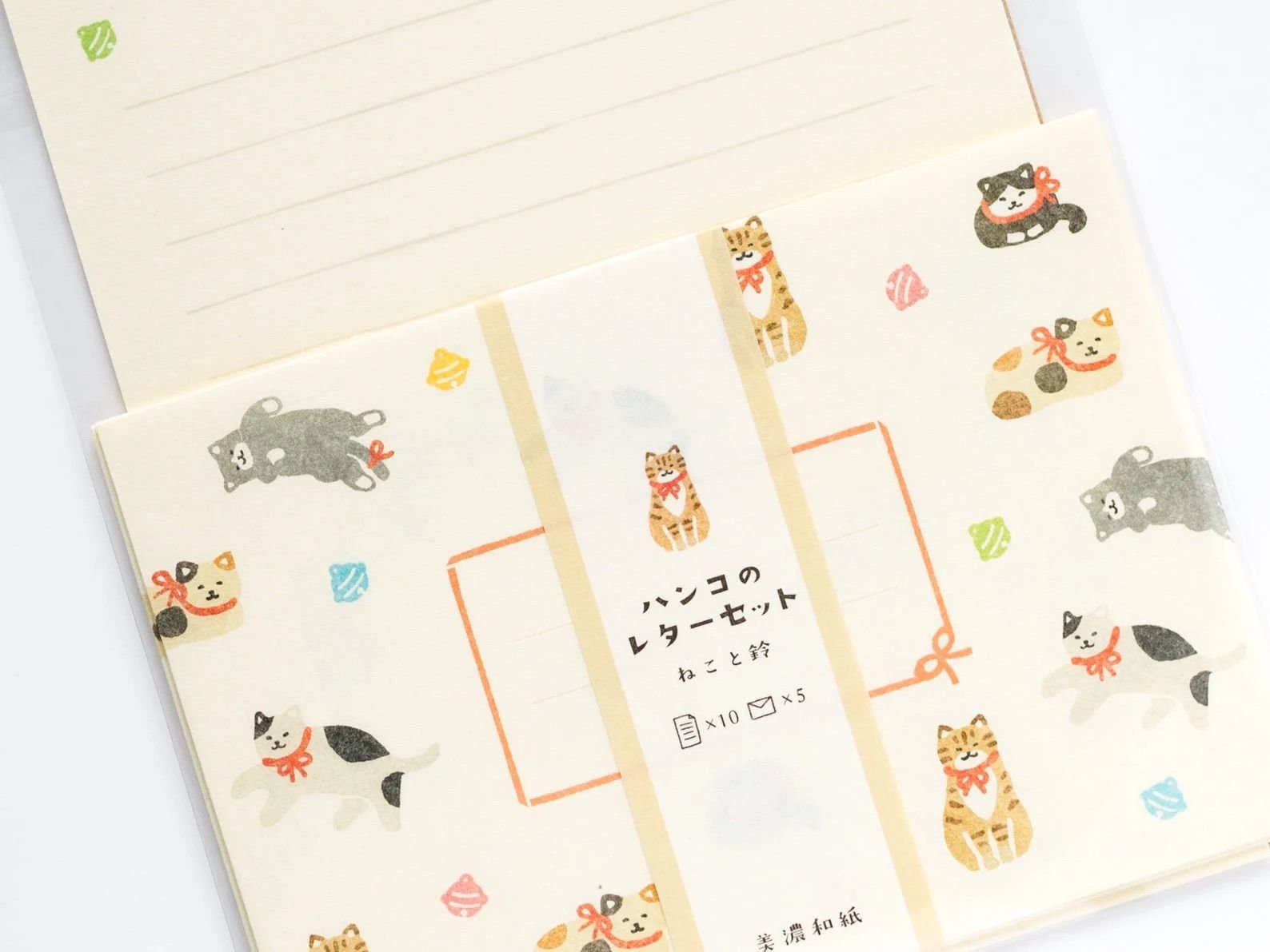 Stamp washi letter set -house cats-