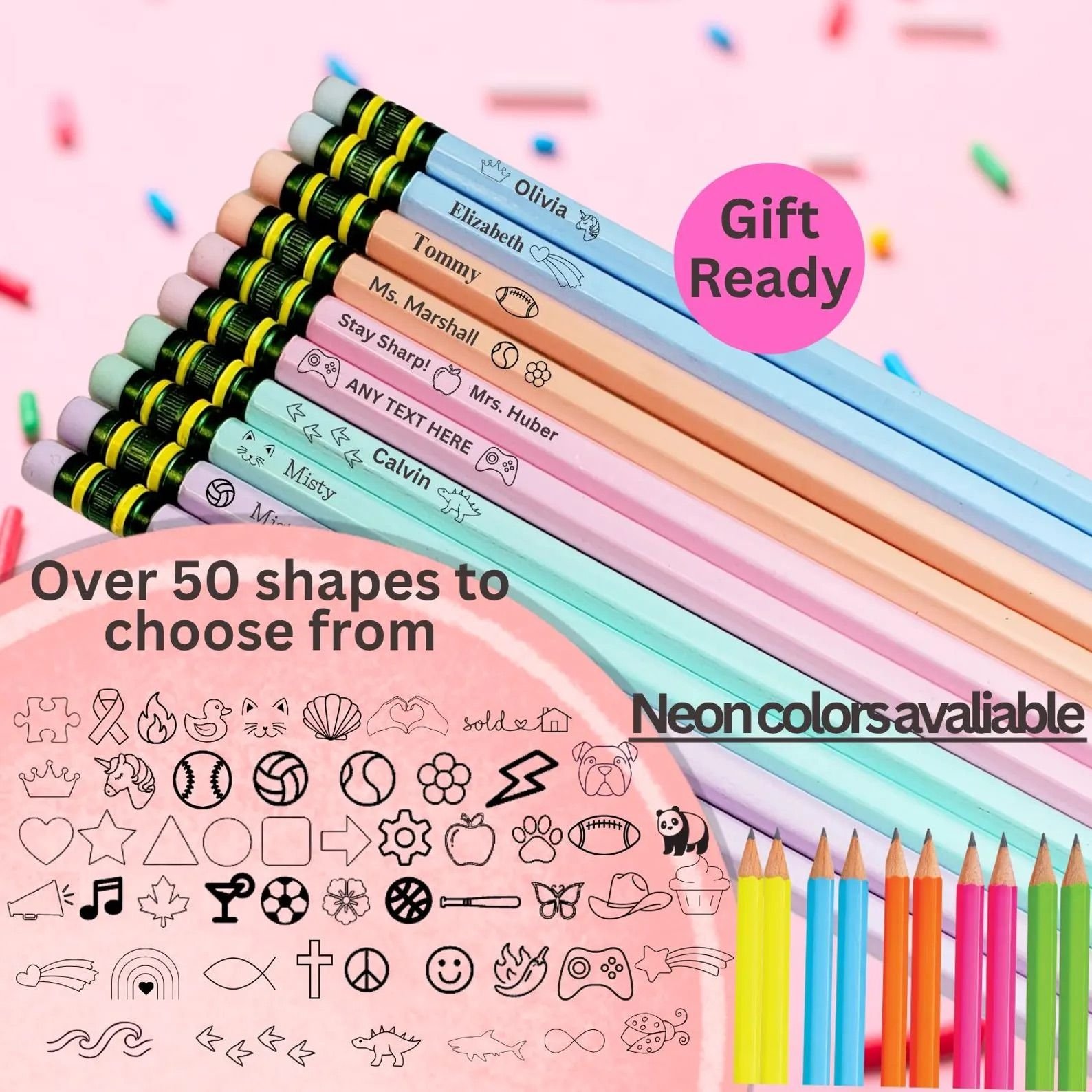 Ticonderoga Custom Personalized Pastel Pencils