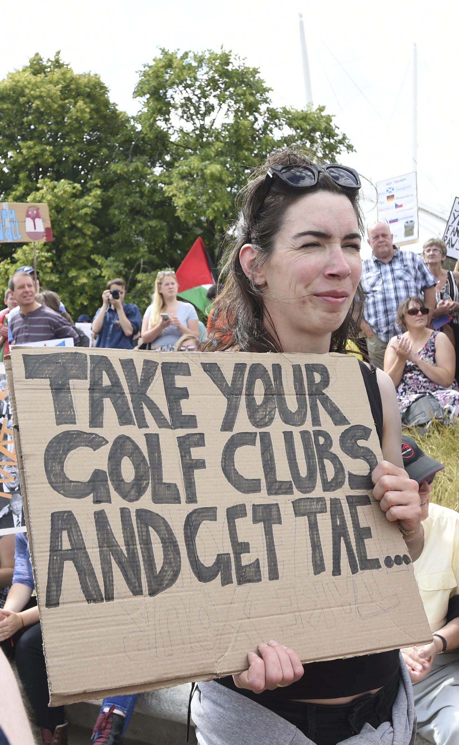 trump protests scotland 2018