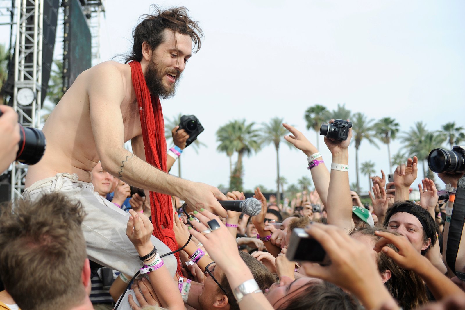 Alex Ebert of Edward Sharpe and the Magnetic Zeroes performs during Coachella 2010. (Photo by Tim Mosenfelder/Getty Images)