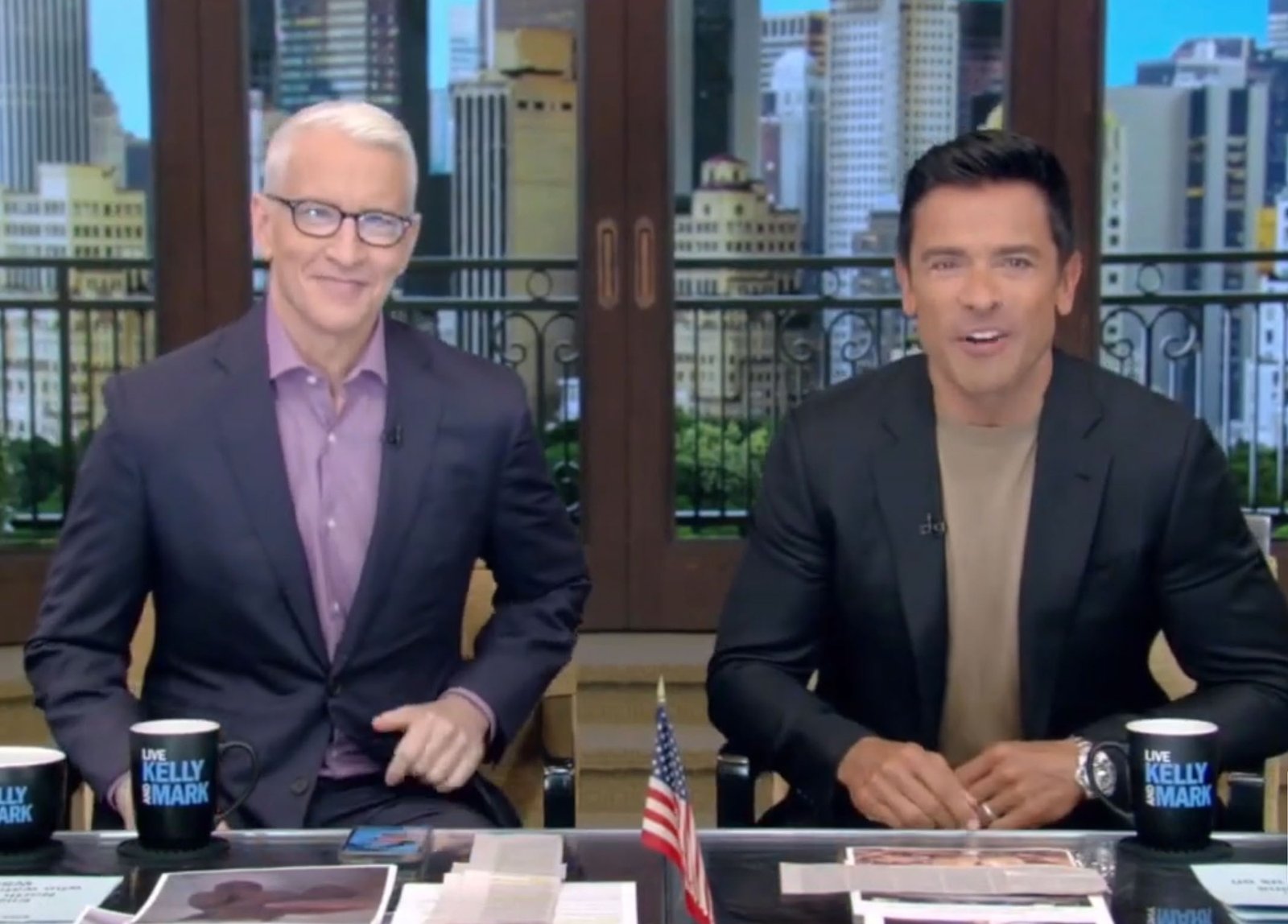 Anderson Cooper and Mark Consuelos 