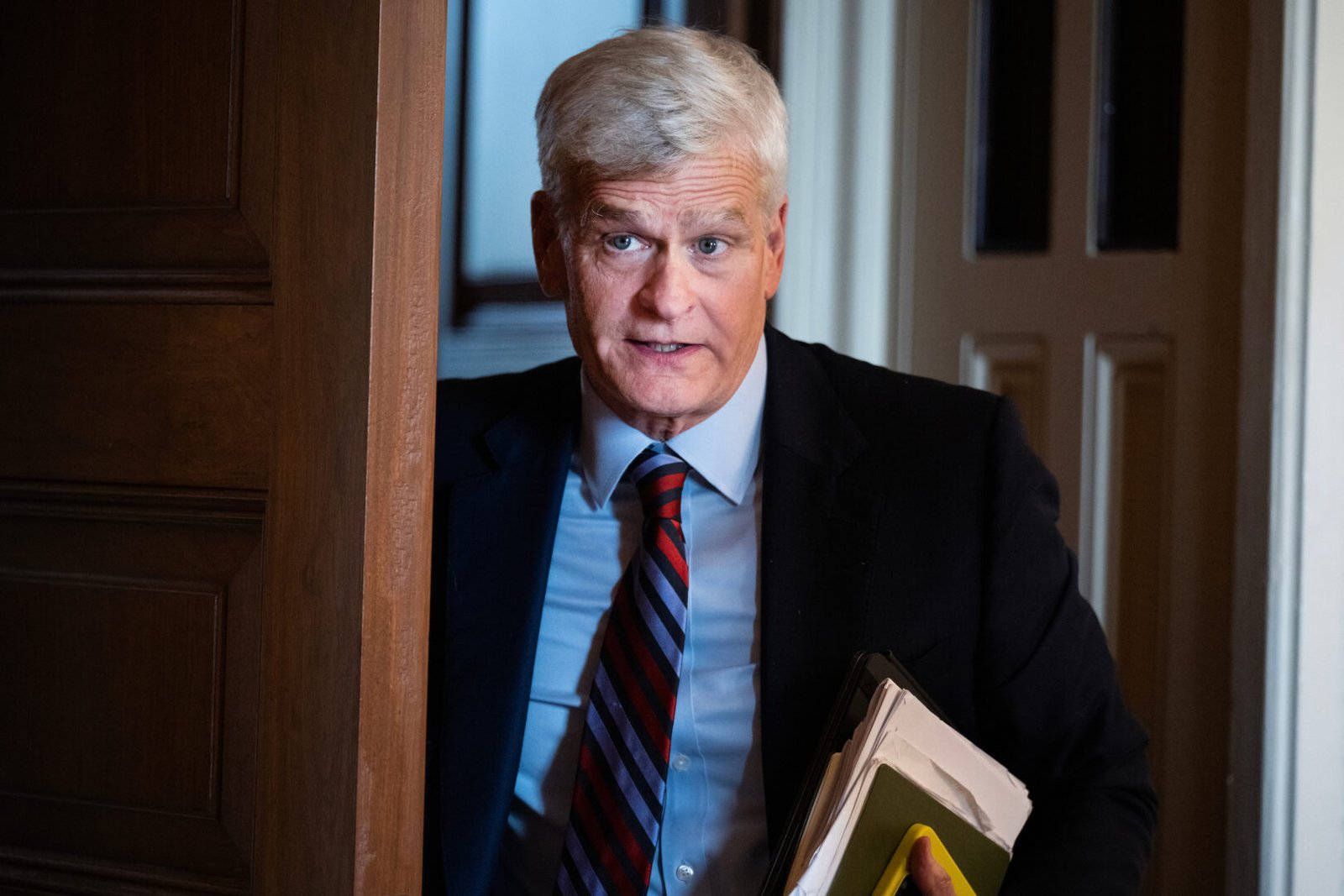 Cassidy leaves the Senate luncheons in the U.S. Capitol on June 3. 