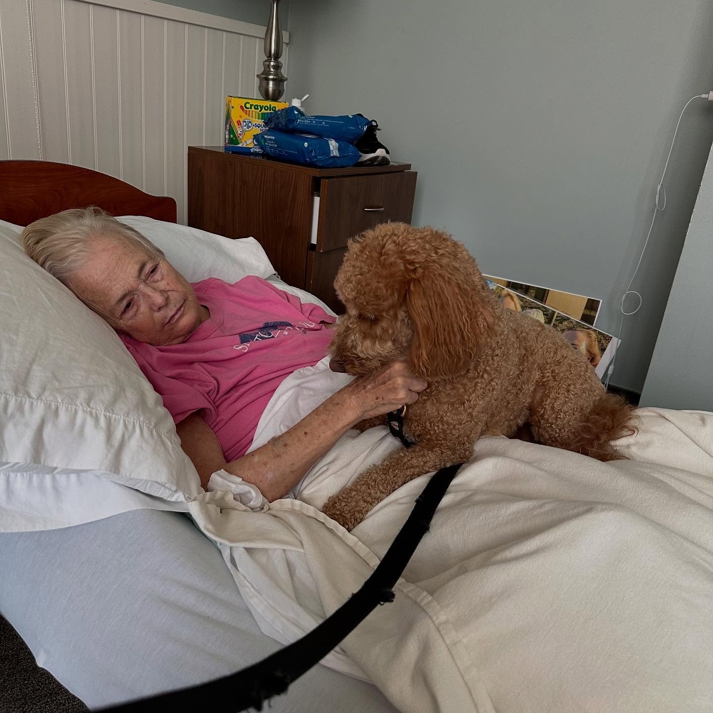 Maureen Maguire and her dog